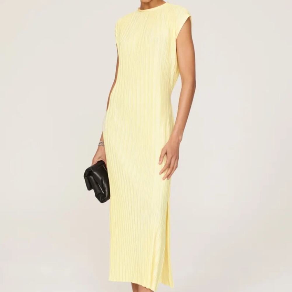 Atlein Plisse Midi Dress Size S